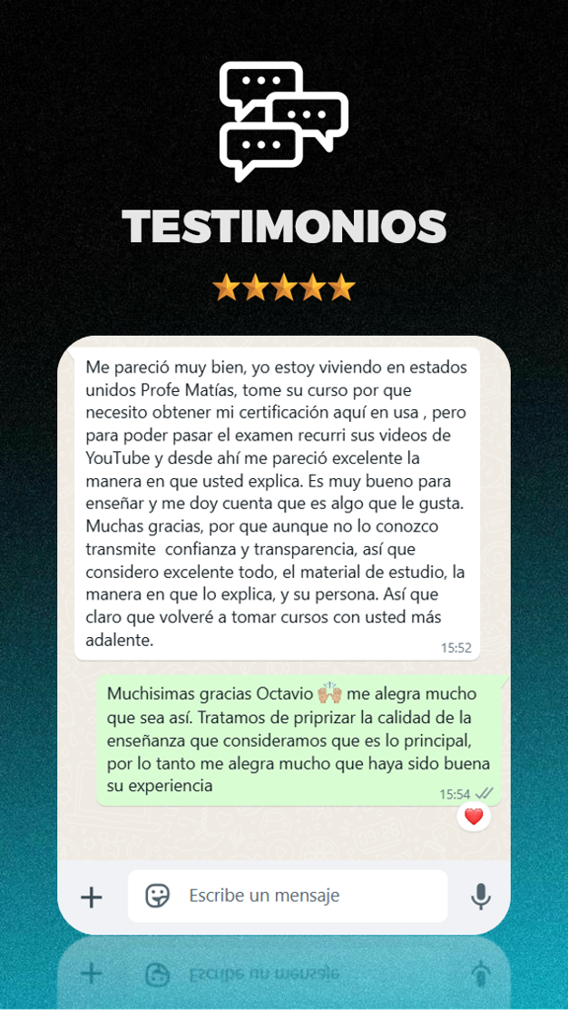 Testimonio de alumno