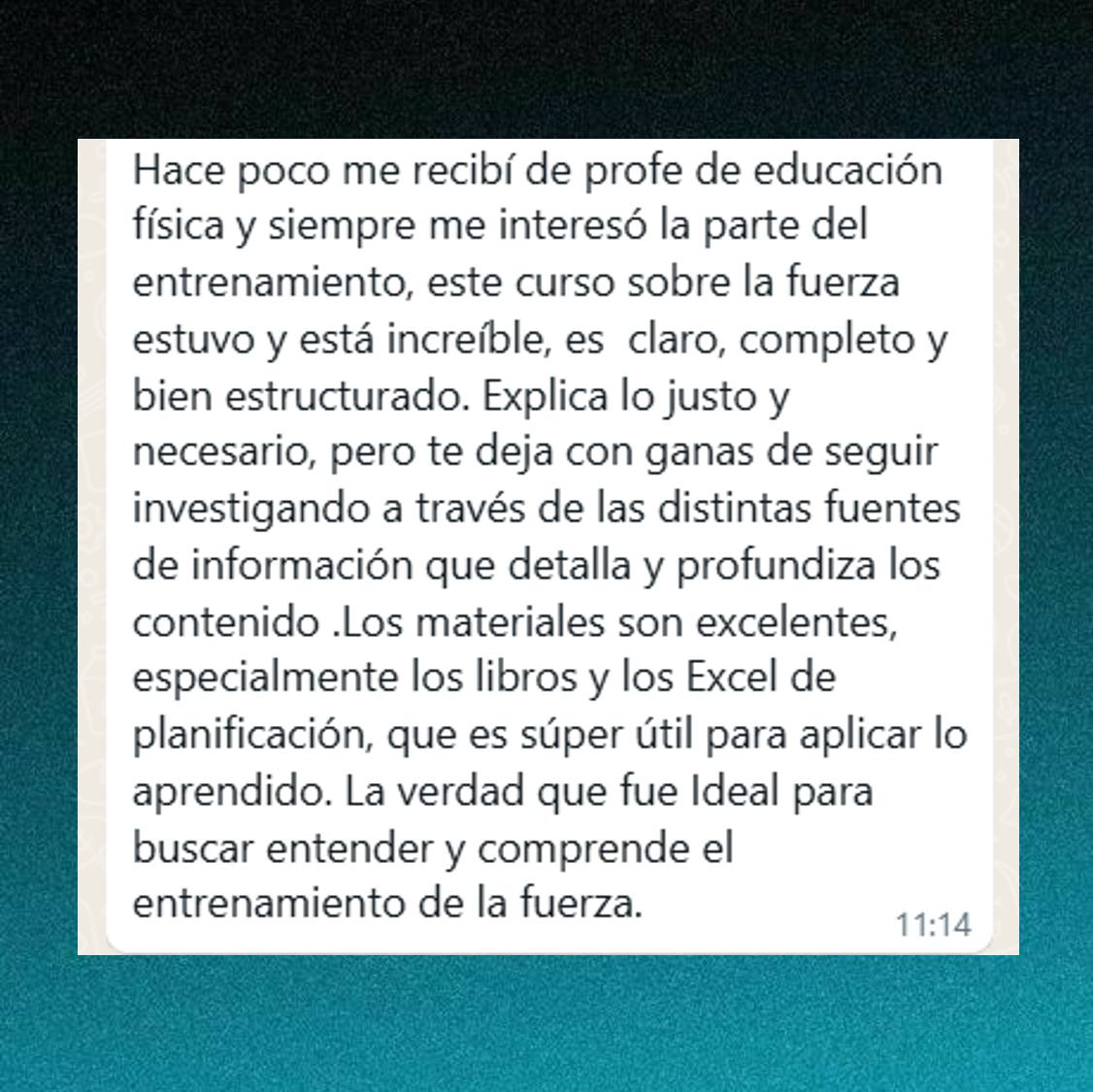 Testimonio de alumno