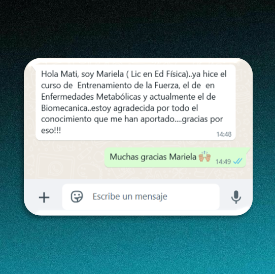 Testimonio de alumno