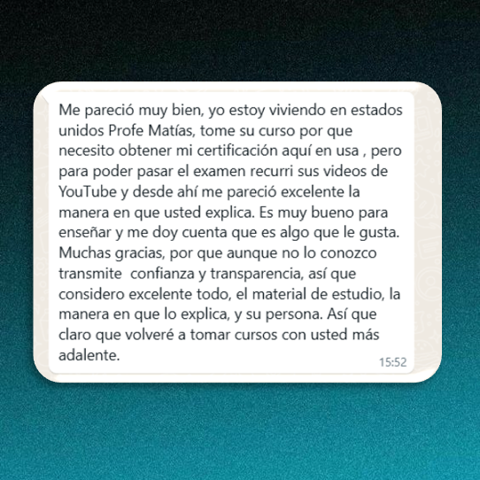 Testimonio de alumno