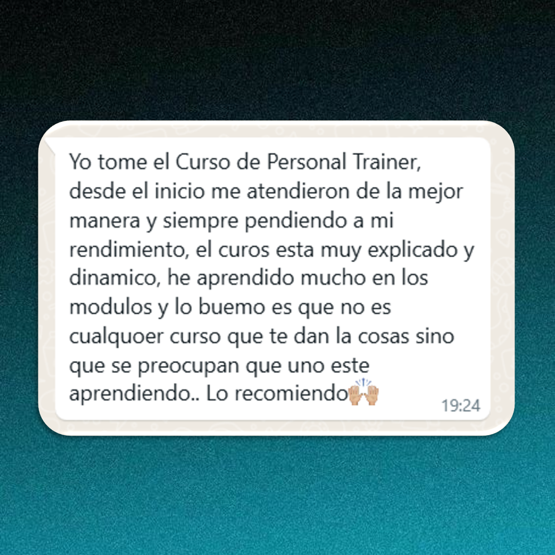 Testimonio de alumno