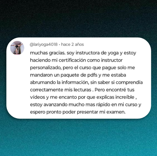 Testimonio de alumno